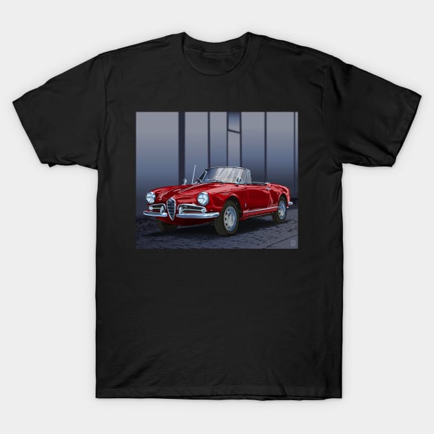 Alfa Romeo Spider T-Shirt by HendricksonDraw